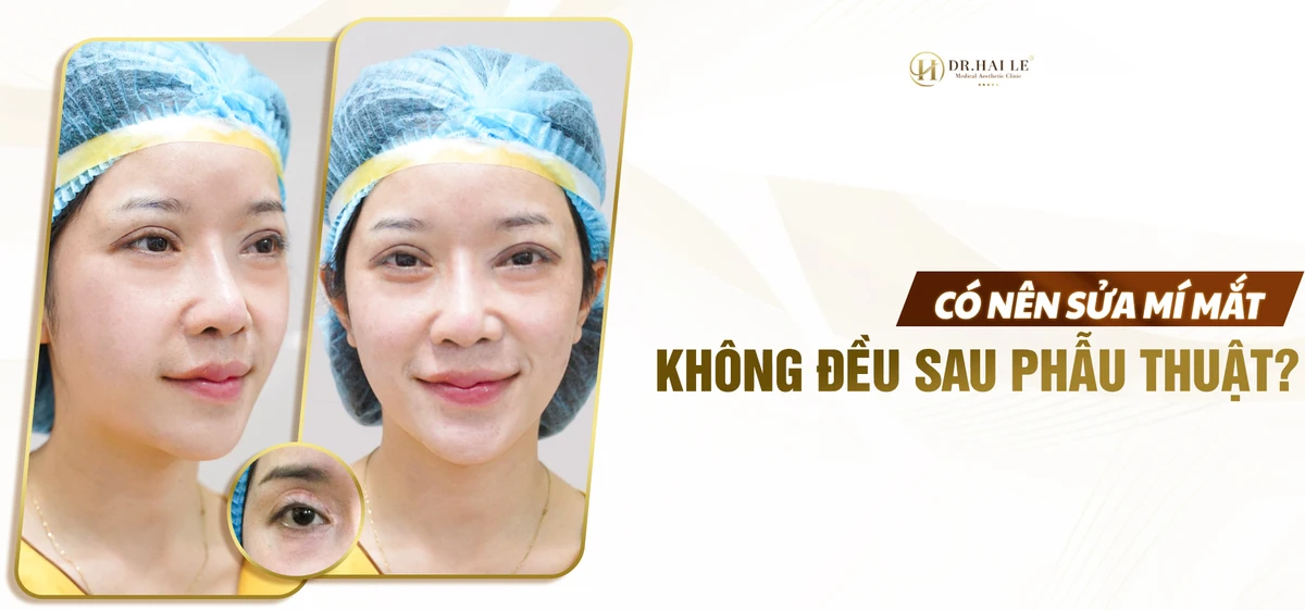 Có nên sửa mí mắt không đều sau phẫu thuật?