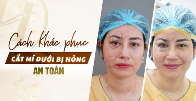 Cách khắc phục cắt mí dưới bị hỏng an toàn?