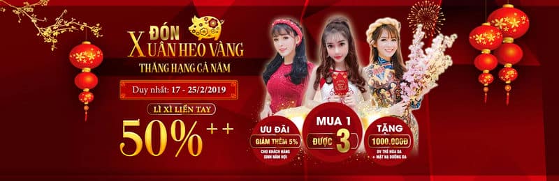 ĐÓN XUÂN HEO VÀNG - THĂNG HẠNG CẢ NĂM