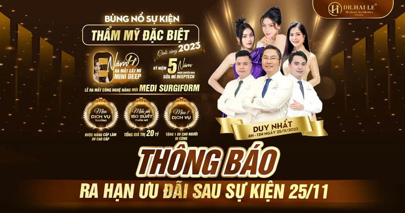 Thông báo ra hạn ưu đãi của sự kiện 25/11