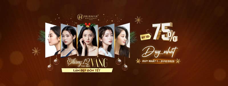 Tháng 12 - Tháng Vàng Làm Đẹp Công Nghệ Cao Tại Dr.Hải Lê OFF tới 75%