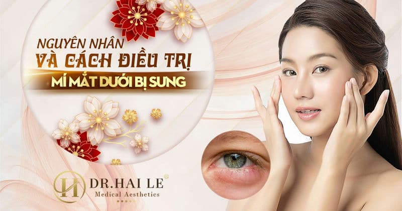 Nguyên nhân và cách điều trị mí mắt dưới bị sưng