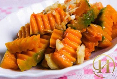 Giảm cân hiệu quả với bí đỏ xào tỏi