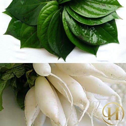 Kết hợp với lá trầu không để chữa hôi nách nhanh chóng