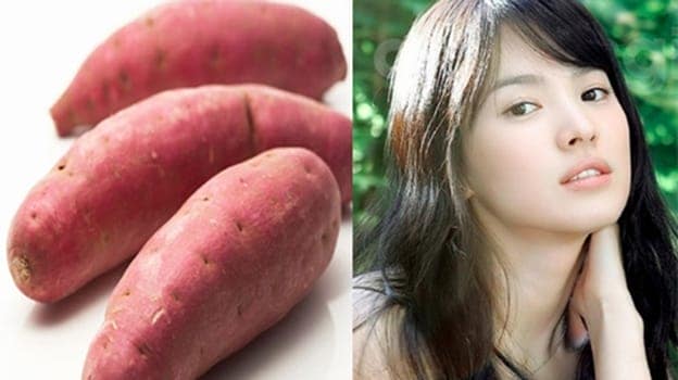 Da trắng như trứng gà bóc chỉ sau 7 ngày nhờ khoai lang