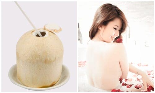 Bí quyết làm da trắng mịn, sáng màu bằng nước dừa