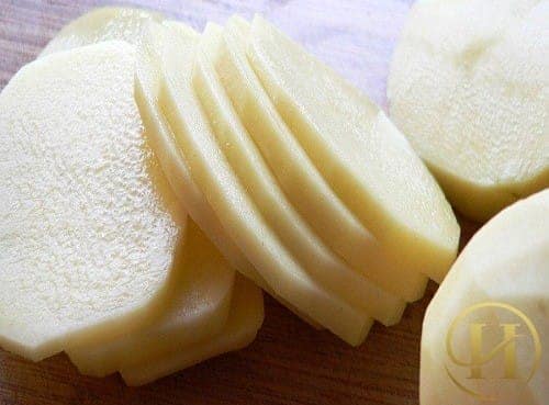 làm trắng da bằng khoai tây