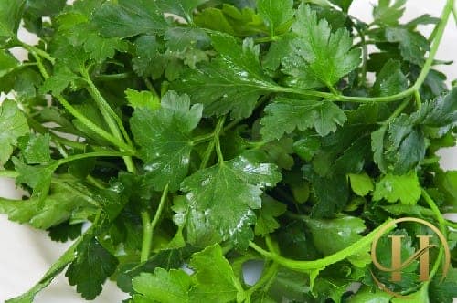 Trị bọng mắt bằng mùi tây