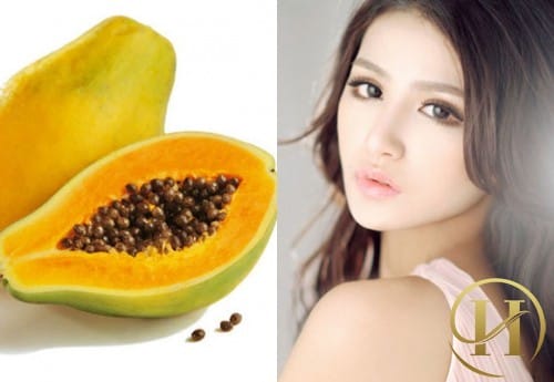 Thu nhỏ lỗ chân lông trên mặt bằng đu đủ