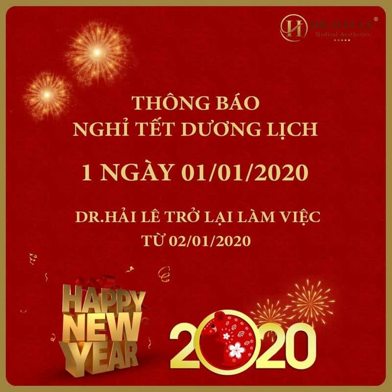 Thông báo nghỉ Tết Dương Lịch 2020