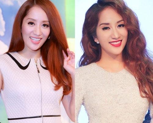 Khánh Thi xinh đẹp với khuôn mặt nhỏ và chiếc cằm nhọn