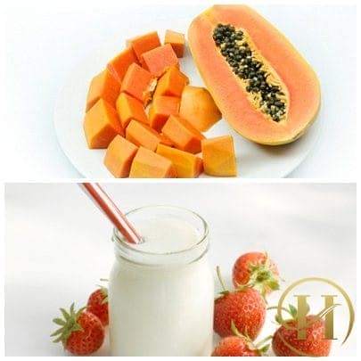 Mặt nạ từ đu đủ và sữa chua sẽ làm mờ các nếp nhăn hiệu quả