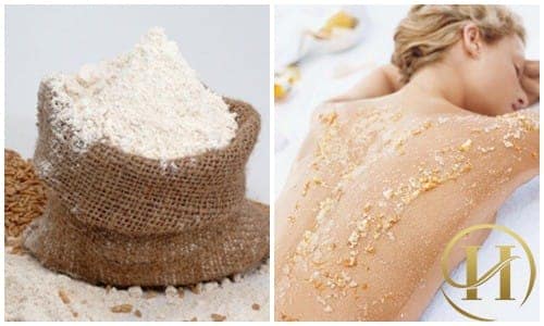 Loại bỏ hoàn toàn da chết bằng sử dụng bột cám gạo
