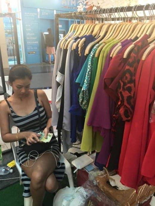 Trước đây cô thường bán quần áo ở chợ