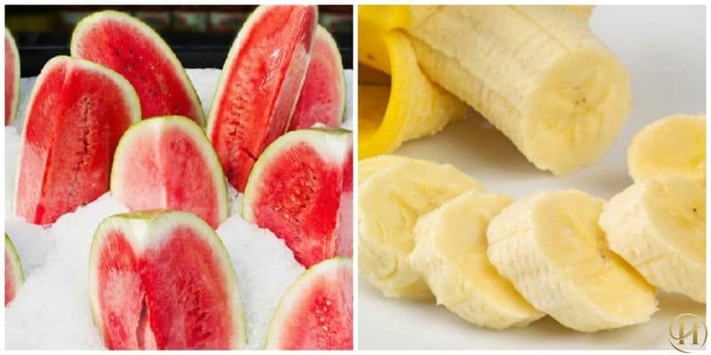 Mách bạn gái cách làm đẹp da và trị mụn bằng vỏ dưa hấu Măt nạ dưa hấu và chuối giúp trị mụn hiệu quả