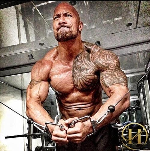 The Rock sở hữu thân hình cường tráng mà bất cứ ai cũng mơ ước