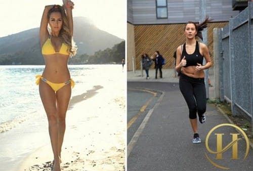 Sau 2 tháng nỗ lực tập luyện cô nàng đã nhanh chóng lấy lại được vóc dáng