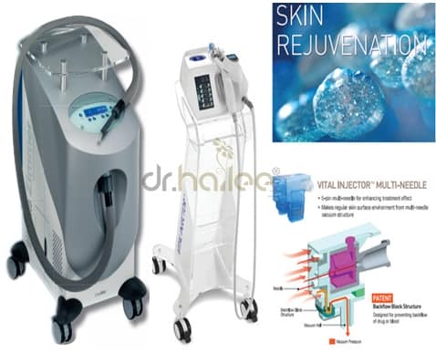 Minh họa máy Vital Injector trị da khô