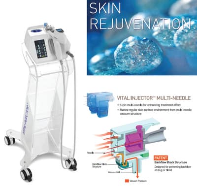 Minh họa công nghệ Vita injector tiên tiến nhất hiện nay về điều trị da khô