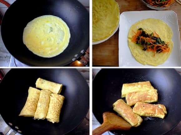 Cách làm món nem trứng cuộn rau củ giúp giảm  mỡ bụng